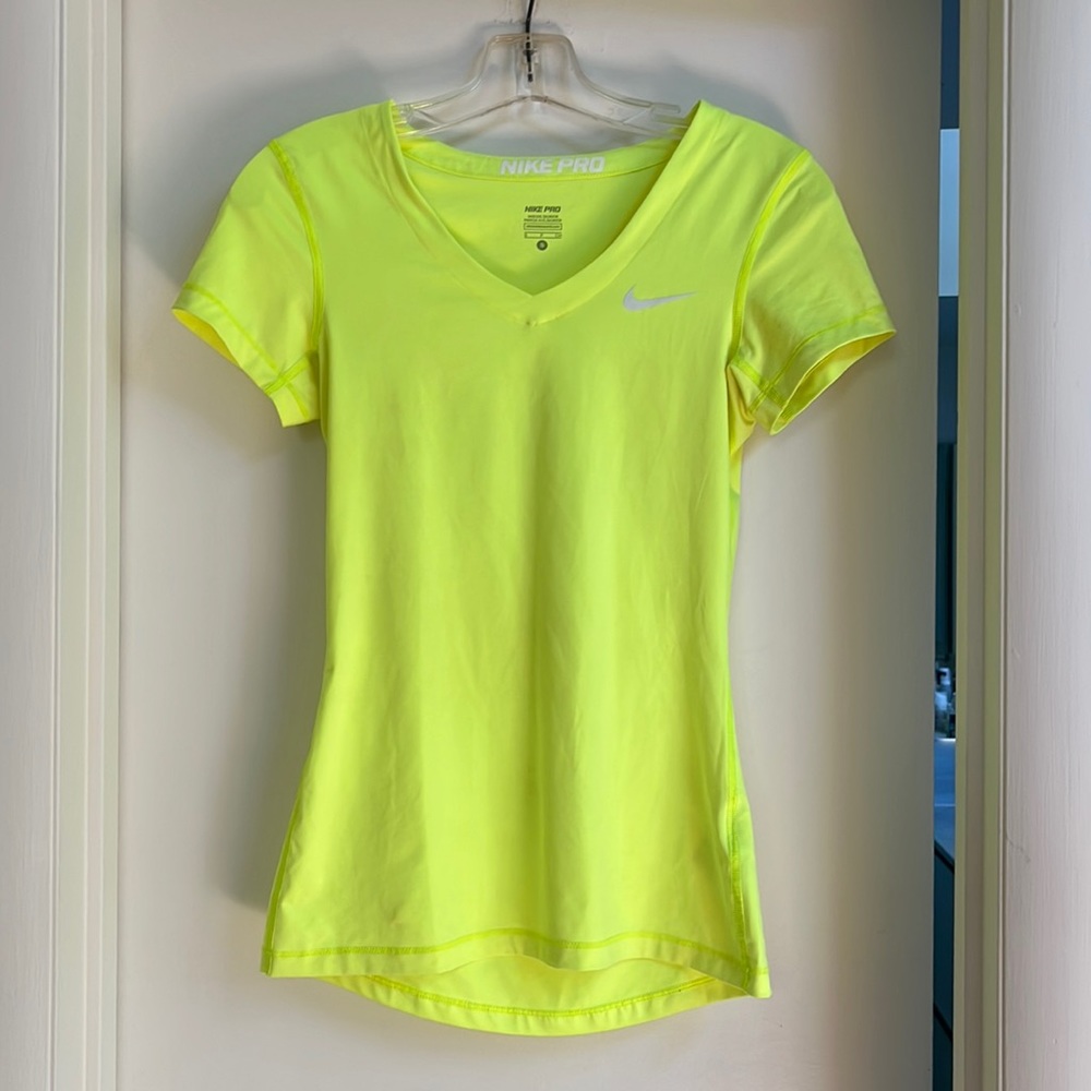 Nike Dri-Fit Form Fitting Top in Yellow